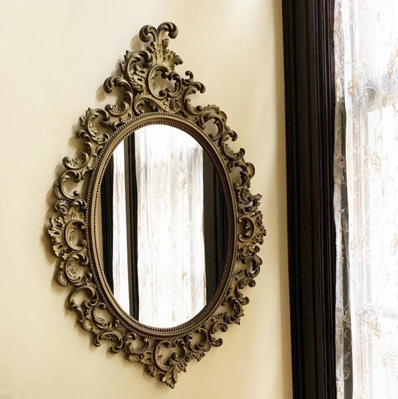 Vintage Mirror For Wall Mirror Gold Mirror Hanging Mirror Etsy