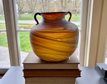 Glass Vase Decor Vase for Flowers Vase Centerpiece Vase Dried Flowers Vase Shelf Decor Art Glass Vase Display Vase Mantel Vase Colorful Vase