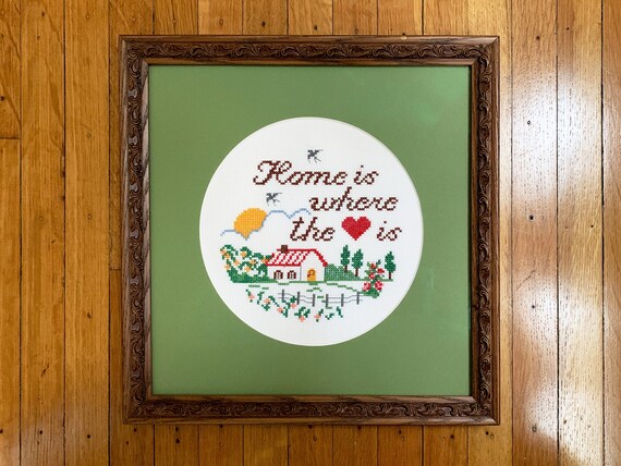 Home Is Wall Decor Home Is Where The Heart Is Sign Vintage Etsy