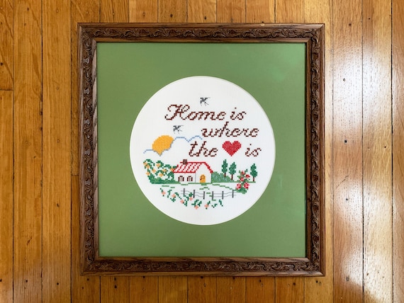 Home Is Wall Decor Home Is Where The Heart Is Sign Vintage Etsy