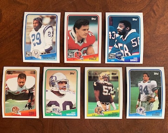 7 Topps Trading Cards Topps All Pro NFL Football Trading Cards Eric Dickerson Ronnie Lott Bill Fralic Carl Banks Curt Warner Rickey Jackson