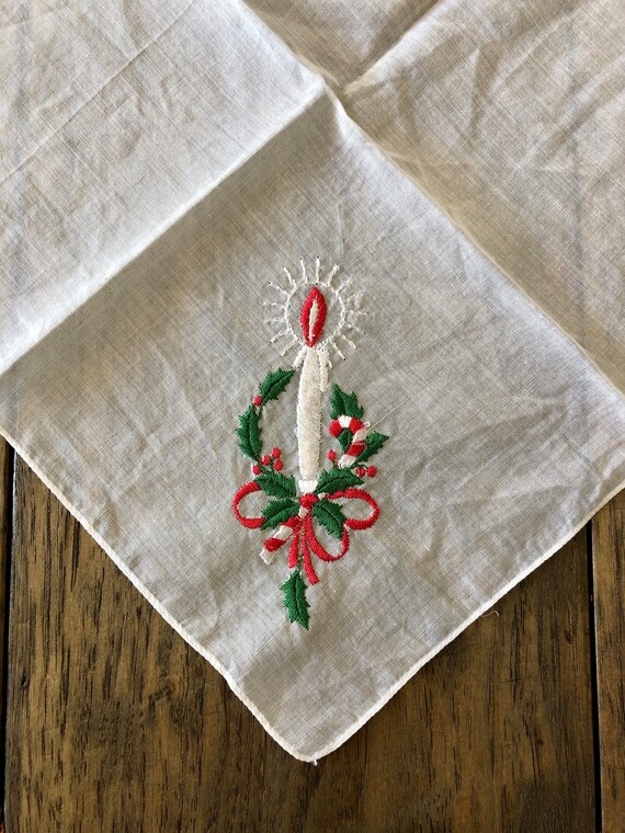 Christmas Hankies Vintage Handkerchief Women Chri… - image 7