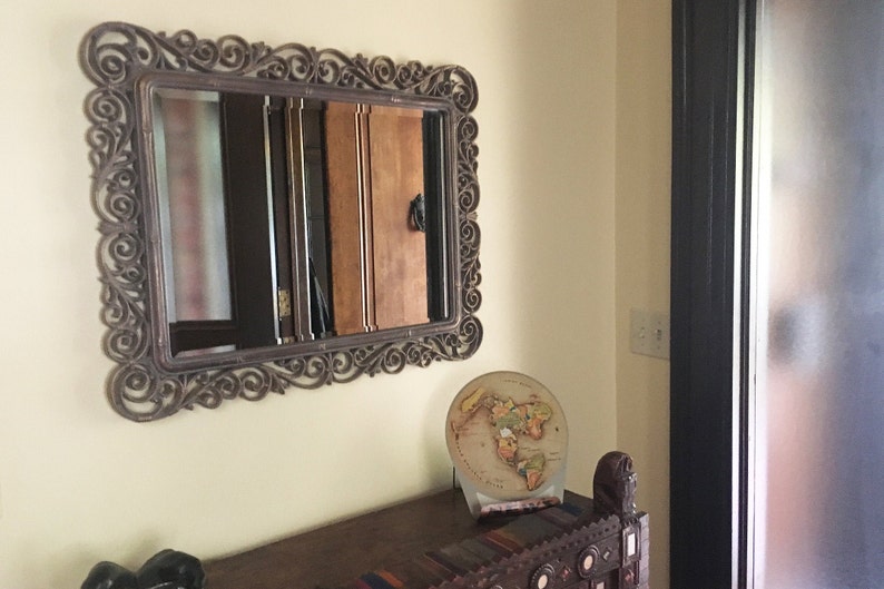 Vintage Mirror For Wall Decorative Antique Old Large Beveled Bedroom Ornate Hallway