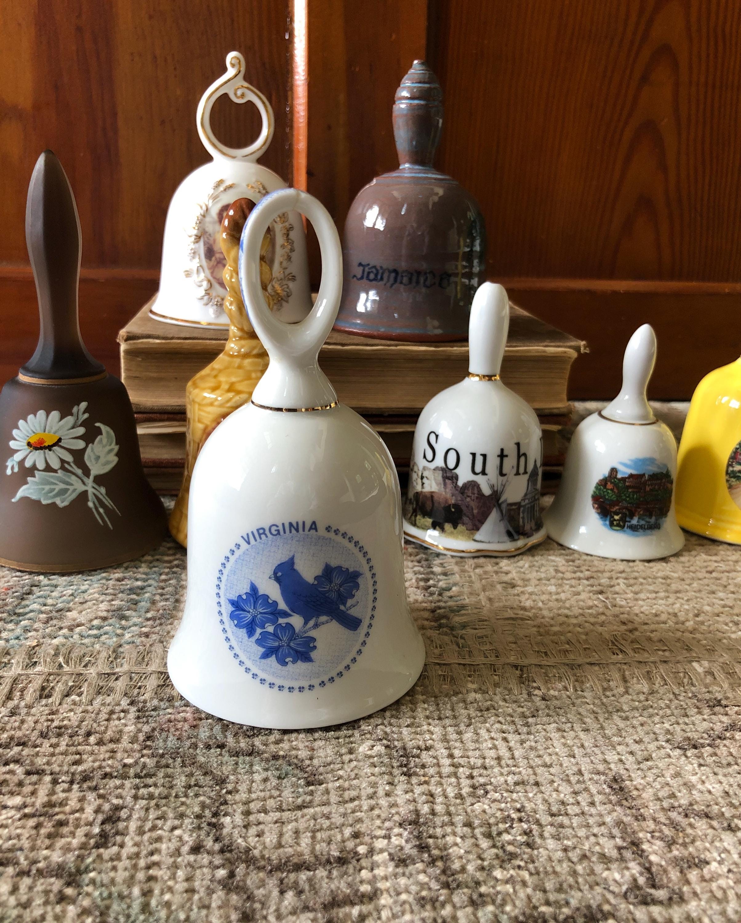 Hand Bell Vintage Bells Porcelain Bell Small Bell Dinner Bell