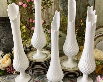 Milk Glass Vase for Flowers Vases for Centerpiece Vases Vintage Vase Set of Vases White Vase Decor Vase Decor Wedding Decor Vases Tall Vase