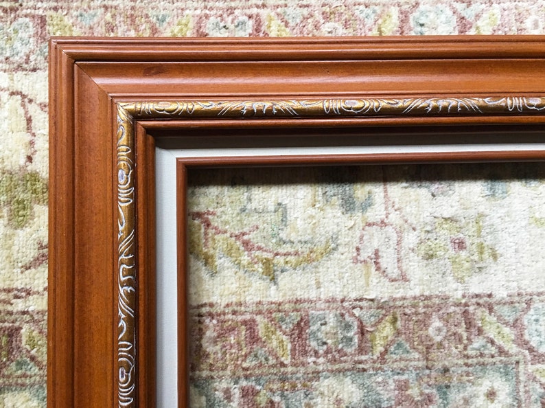 Vintage Frame Wood Picture Frame Vintage Wood Frame Wall Frame Etsy