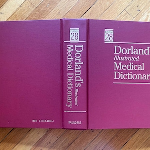 Dorland Medical Dictionary Medical Books Vintage Dictionary Vintage Books Medical Book Gift for Doctor Gift for Nurse Gift Library Decor Old