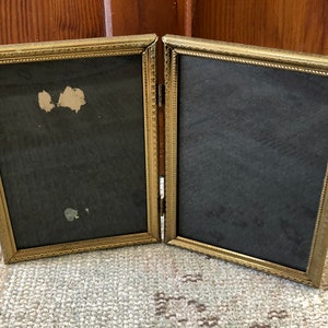 Gold Frame Brass Picture Frame Double Frame Vintage Frame Vintage Picture Frame Old Frames Antique Frame Double Picture Frame Photo Frame image 3