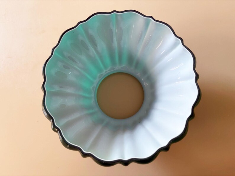 Glass Green Shade Green Lamp Shade Green Globe Green Glass Light Shade Replacement Shade Green Lamp Shade Vintage Lighting Green Lampshade image 5