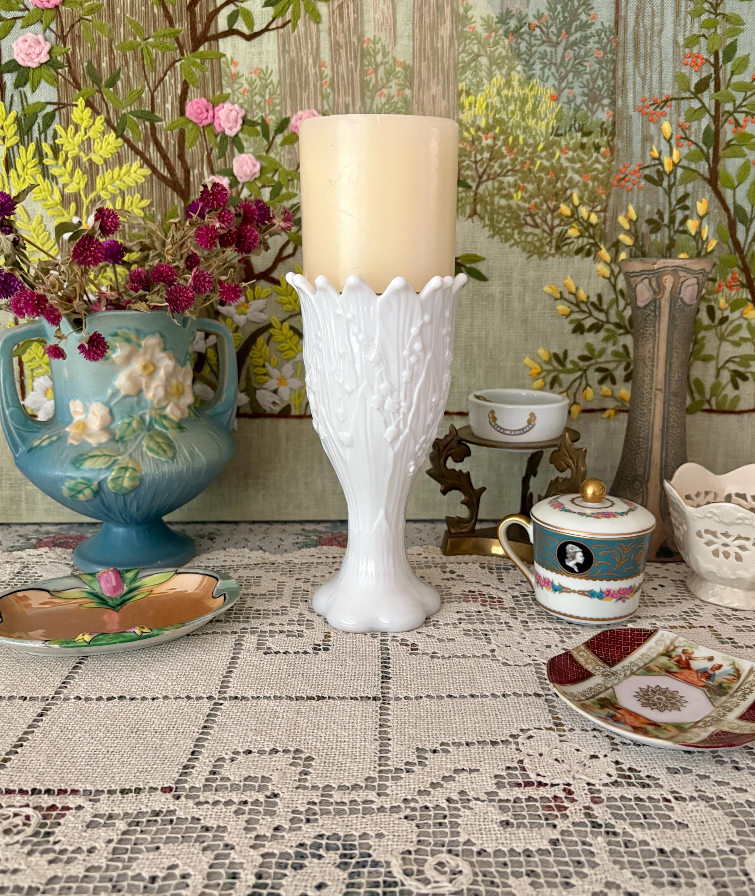 Milk Glass Vase Milk Glass Bud Vase Antique Vase White Vase