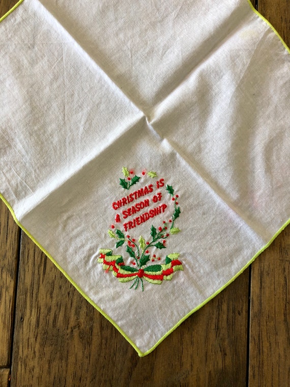 Christmas Hankies Vintage Handkerchief Women Chri… - image 9