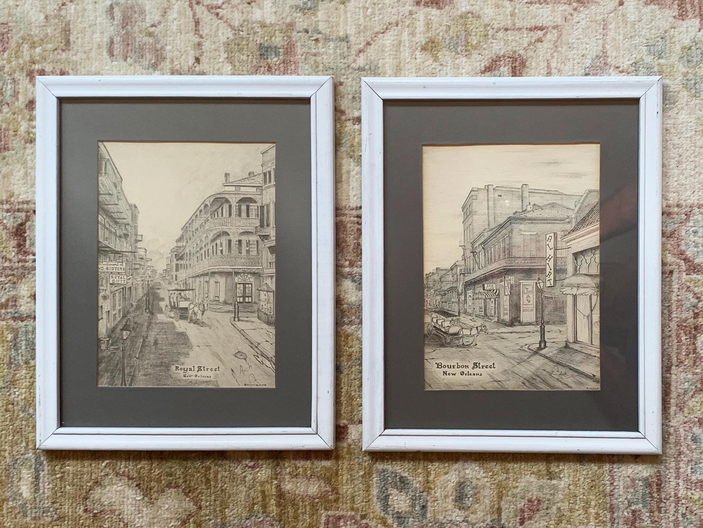 New Orleans Prints Bourbon Street Royal Street New Orleans Art Frame ...