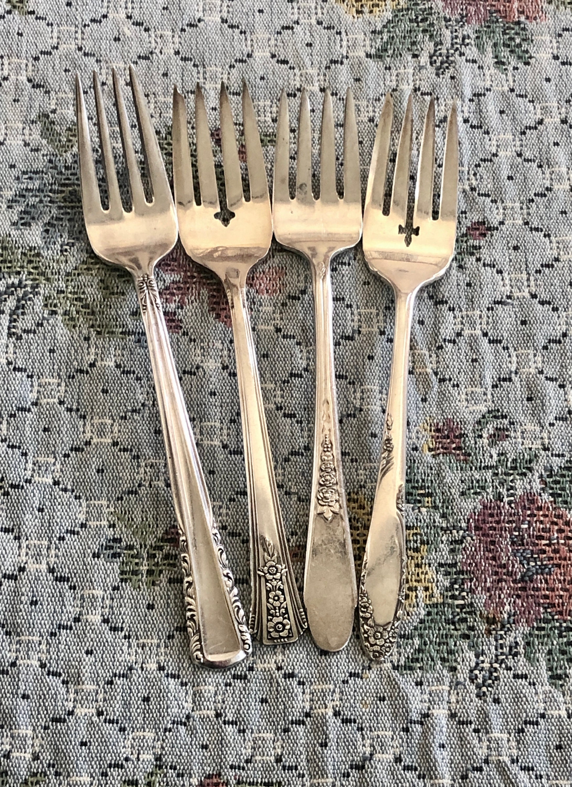 Vintage Forks Vintage Silverware Silver Fork Salad Forks Etsy