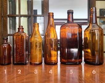 Vintage Brown Bottles Antique Bottles Vintage Bottle Brown Glass Bottles Old Bottle Vase Vintage Old Bottles sMedicine Bottle Bulk Bottles