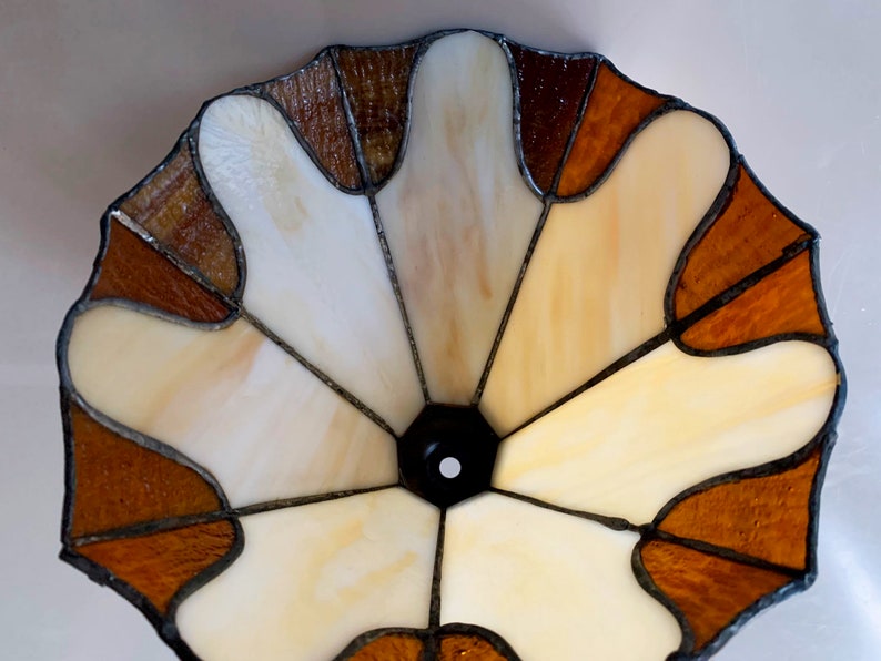 Stained Glass Lamp Shade Stained Glass Light Shade Vintage Etsy
