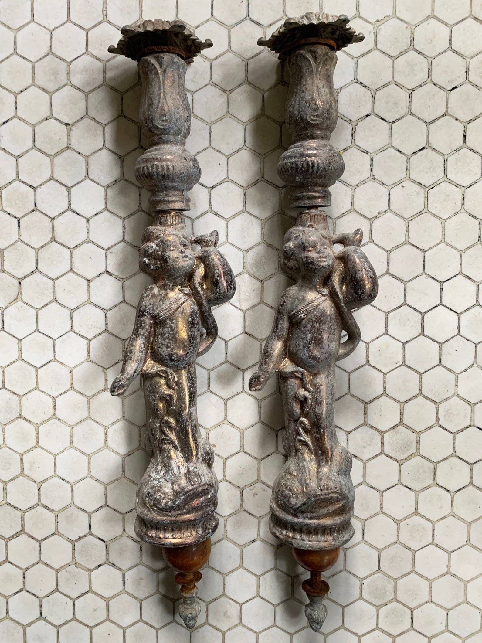 Vintage Table Legs Decorative Metal Furniture Legs Art Etsy