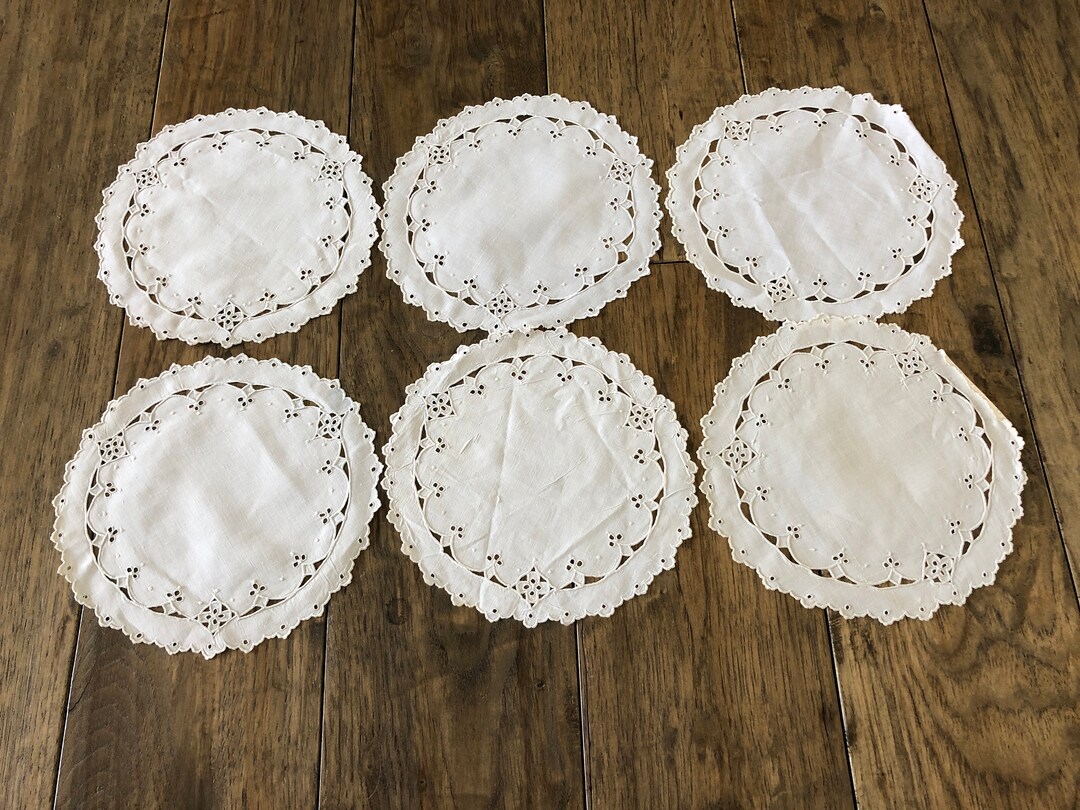 6 Doilies Lot Doily Crochet Doilies Small Doilies Lace Doily Antique