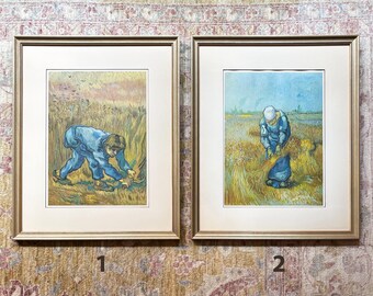 Vincent Van Gogh Prints The Reaper with a Sickle (after Millet) Van Gogh Art Wall Art Woman Binding Sheaves (after Millet) Art Prints Framed