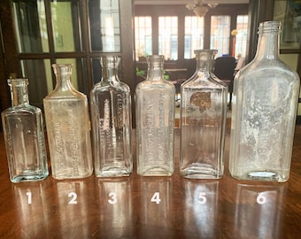 Old Bottles Medicine Bottles Antique Bottles Vintage Bottles Syrup Bottles Castor Oil Bottle Vase for Flowers Vintage Bottle Medicine Bottle