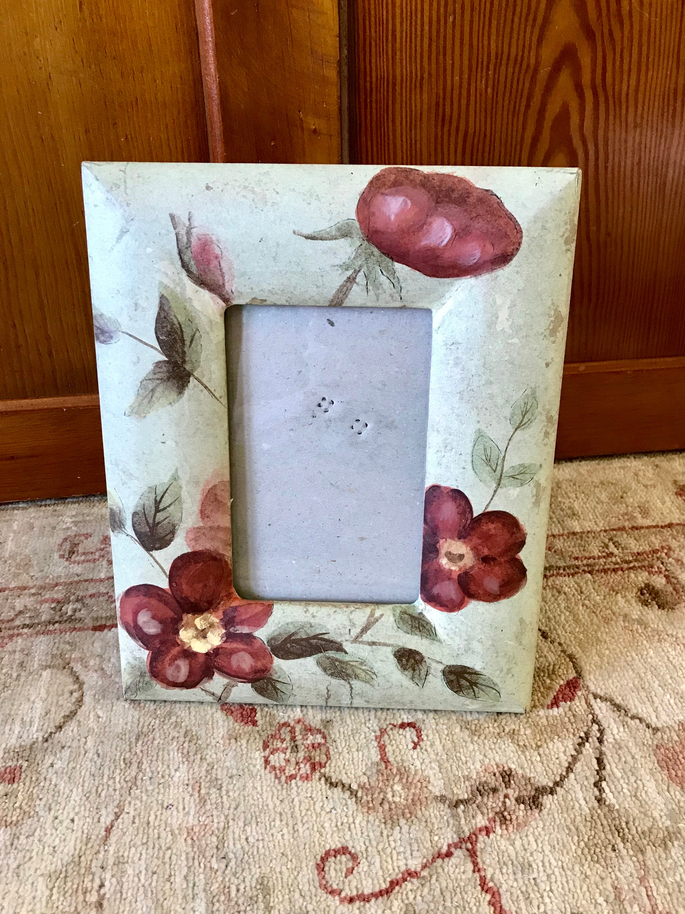 Floral Table Frame Photo Frame Picture Frame Table Frame Floral Frame for Photo Frame ...