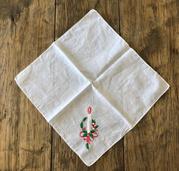 Christmas Hankies Vintage Handkerchief Women Chri… - image 8