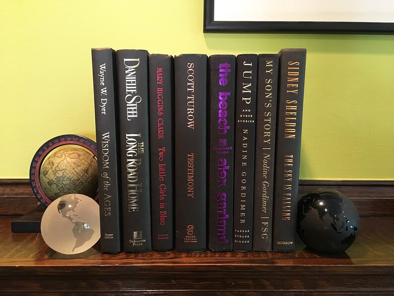 Vintage Books For Shelf Decorative Books Display Books Black Etsy