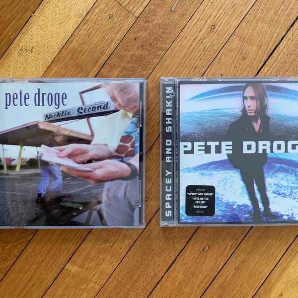 2 Pete Droge CDs Vintage Music CD Pete Droge Spacey and Shakin Compact Disc Music Gifts for Music Lover Gift Pete Droge Necktie Second CD