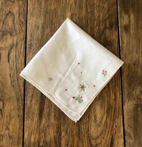 Vintage Handkerchief Women Wedding Handkerchief A… - image 1