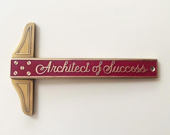Architect of Success Architecture Gift for Architect Brass Paperweight Architect Desk Decor Office Decor T–Square Draftsman Gift Wall Decor