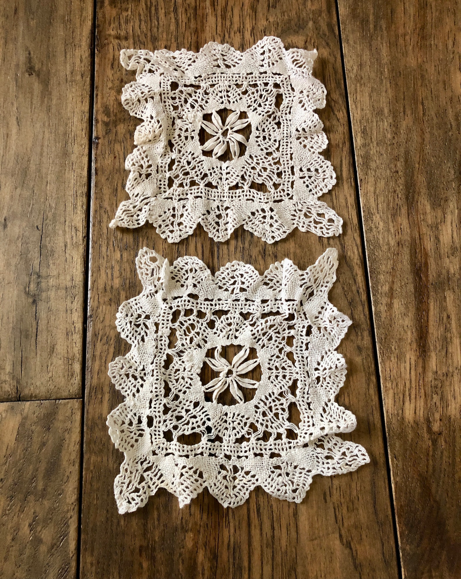 2 Vintage Doilies Vintage Doily Small Doilies Lot Dresser Etsy