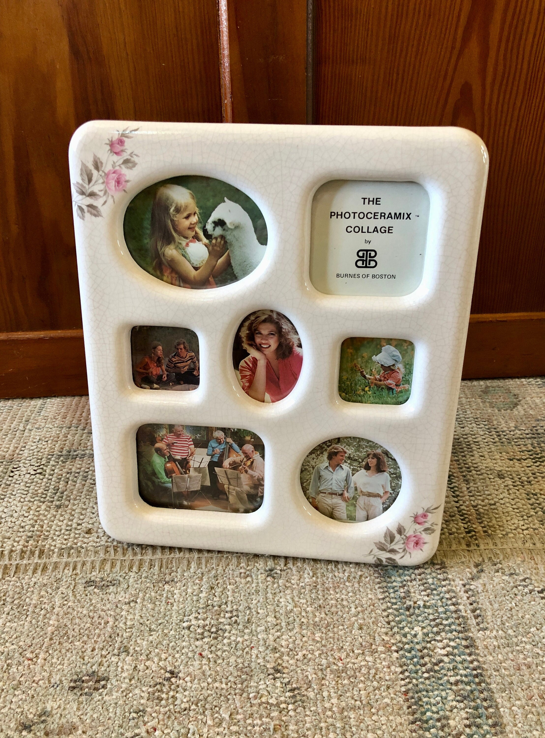 Multi Aperture Photo Frame. Holds One 8x8 Photo and Twelve 4x4 Photos.  50x50cm. Wooden Collage Photo Frame. Handmade by Arthome. 