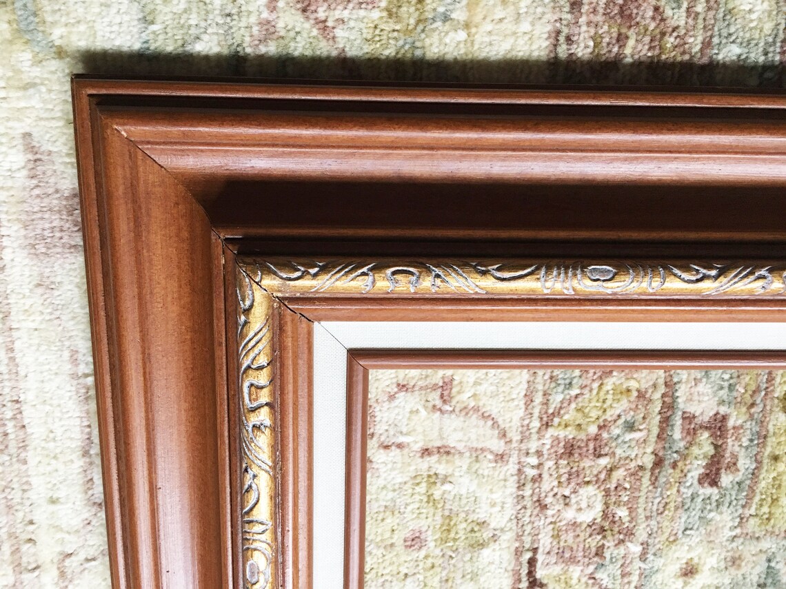 Vintage Frame Wood Picture Frame Vintage Wood Frame Wall Frame Etsy