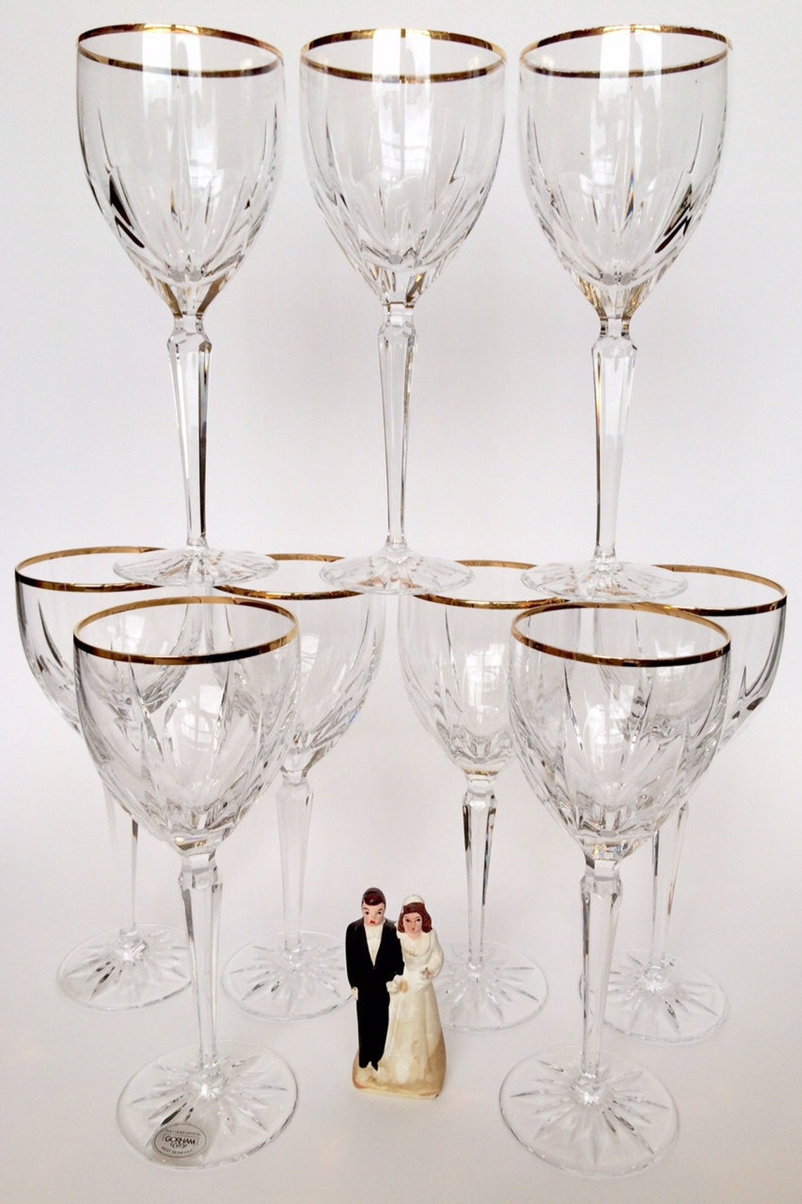 Gorham Crystal Wine Glasses Gorham Goblets Gorham Wine Glasses Etsy