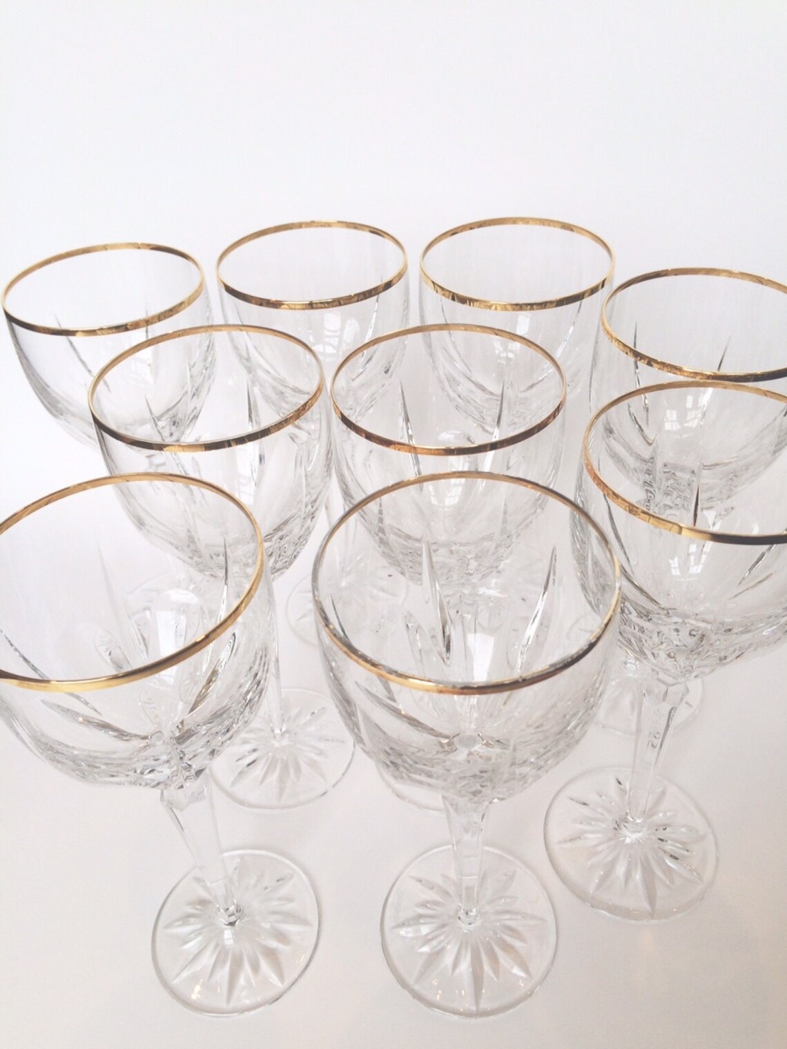9 Gorham Crystal Wine Glasses Gorham Goblets Gorham Glass Etsy