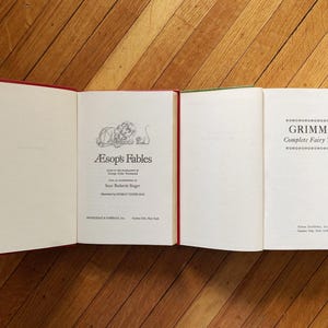 The Family Treasury Book Children's Books for Children Vintage Books Aesops Fables Antique Books Decor Books for Kids Books Old Books Kids afbeelding 7