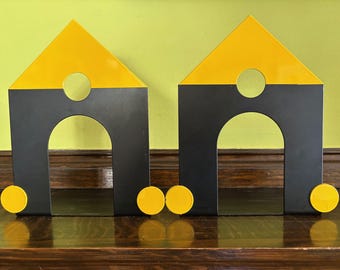 Bookends Set of Bookends for Bookshelf Decor Desk Decor Office Decor Library Decor Shelf Decor Black Bookends Metal Book Ends Contemporary