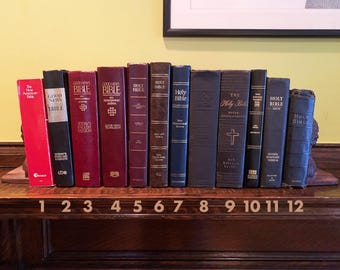 Vintage Bible Holy Bible Prayer Book Religious Books Religious Decor New American Bible Pages Red Bible Old Bible Antique Bible Church Decor