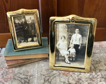 2 Vintage Frame Set of Frames Brass Frame Vintage Picture Frame Gold Frame Gold Picture Frames Small Frame Vintage Frames Photo Frame Old