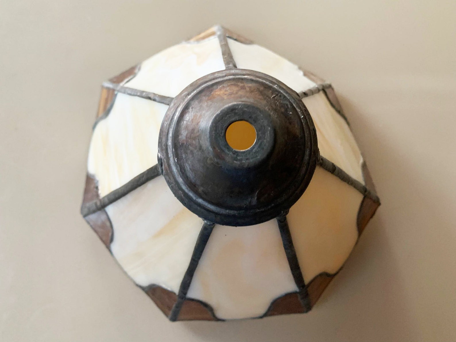 Stained Glass Lamp Shade Stained Glass Light Shade Vintage Etsy