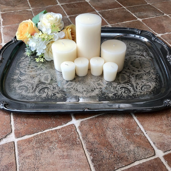 Large Ottoman Silver Tray Etsy