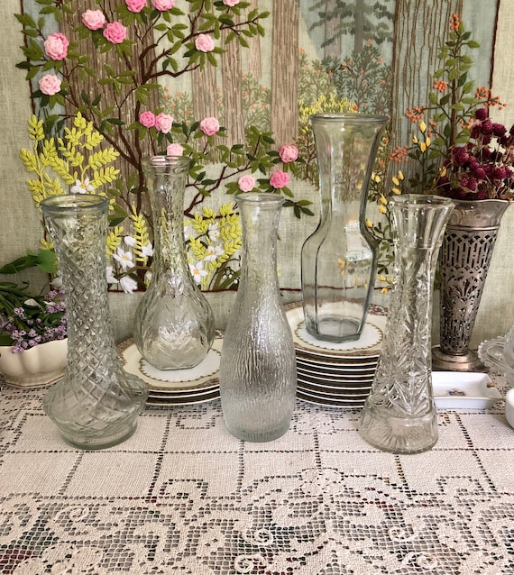Buy Clear Glass Vase for Flowers Vase Vintage Vase Decor Vases Glass Vases  Glass Bud Vase for Flowers Vases Decor Vase Vintage Vases Bulk Vases Online  in India 