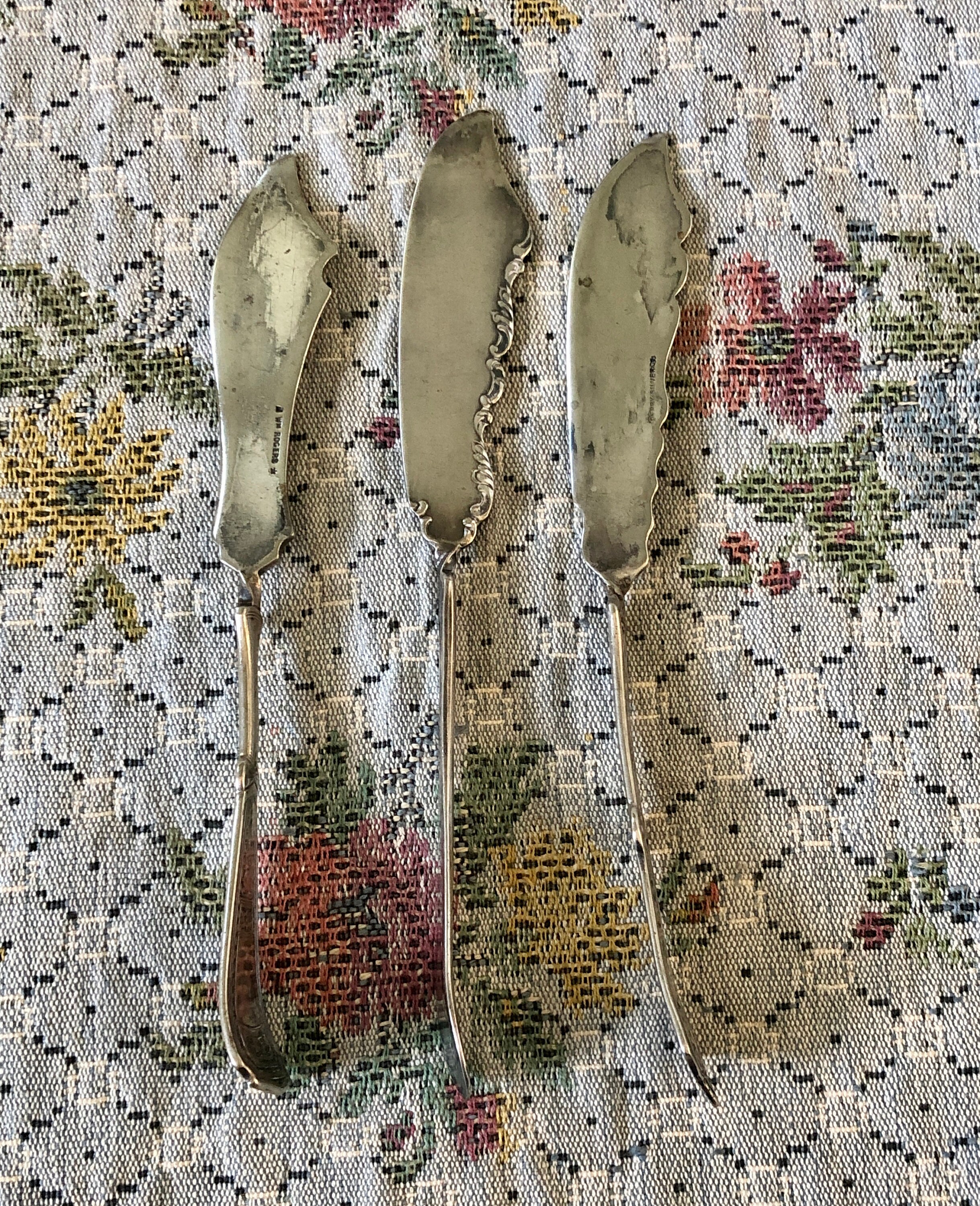 3 Vintage Silverware Butter Knife Butter Spreader Knives Etsy