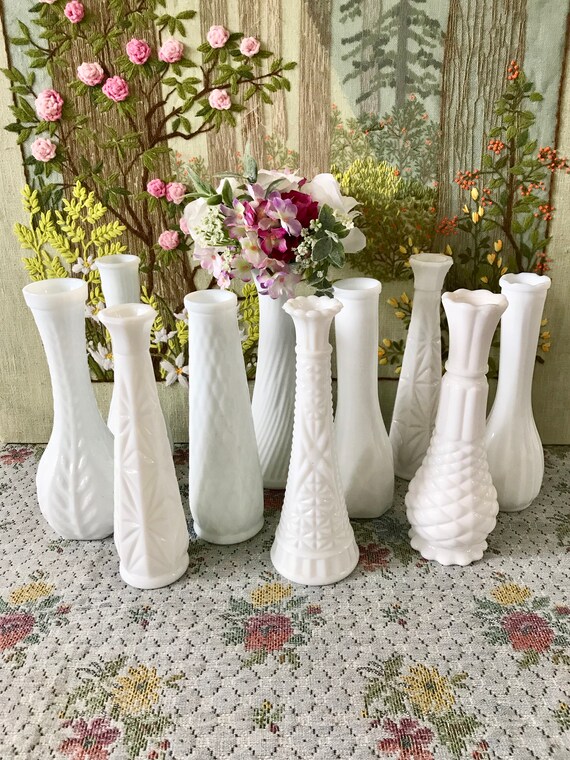 Milk Glass Vases Wedding Centerpiece Vases For Wedding Vases Etsy