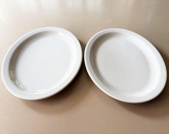 Platos de porcelana Buffalo Platos vintage Plato blanco Plato antiguo Plato blanco Platos ovalados Plato de porcelana Buffalo Platos antiguos Plato de cerámica
