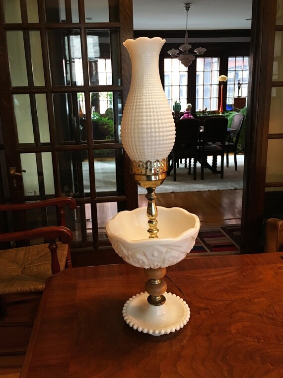 Vintage Lamp Milk Glass Table Lighting - Antique Milk Glass Lamp Vintage Lamp Milk Glass Table Lighting - Antique Milk Glass Lamp