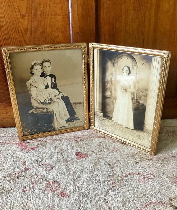 Brass Frame Gold Frame Brass Picture Frame Double Picture Etsy