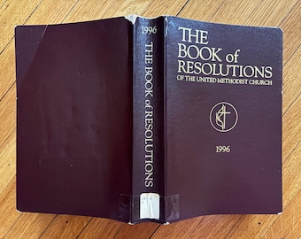 The Book of Resolutions United Methodist Church Religious Books Methodist Book Religion Books Old Books Religious Gift for Methodist Gifts