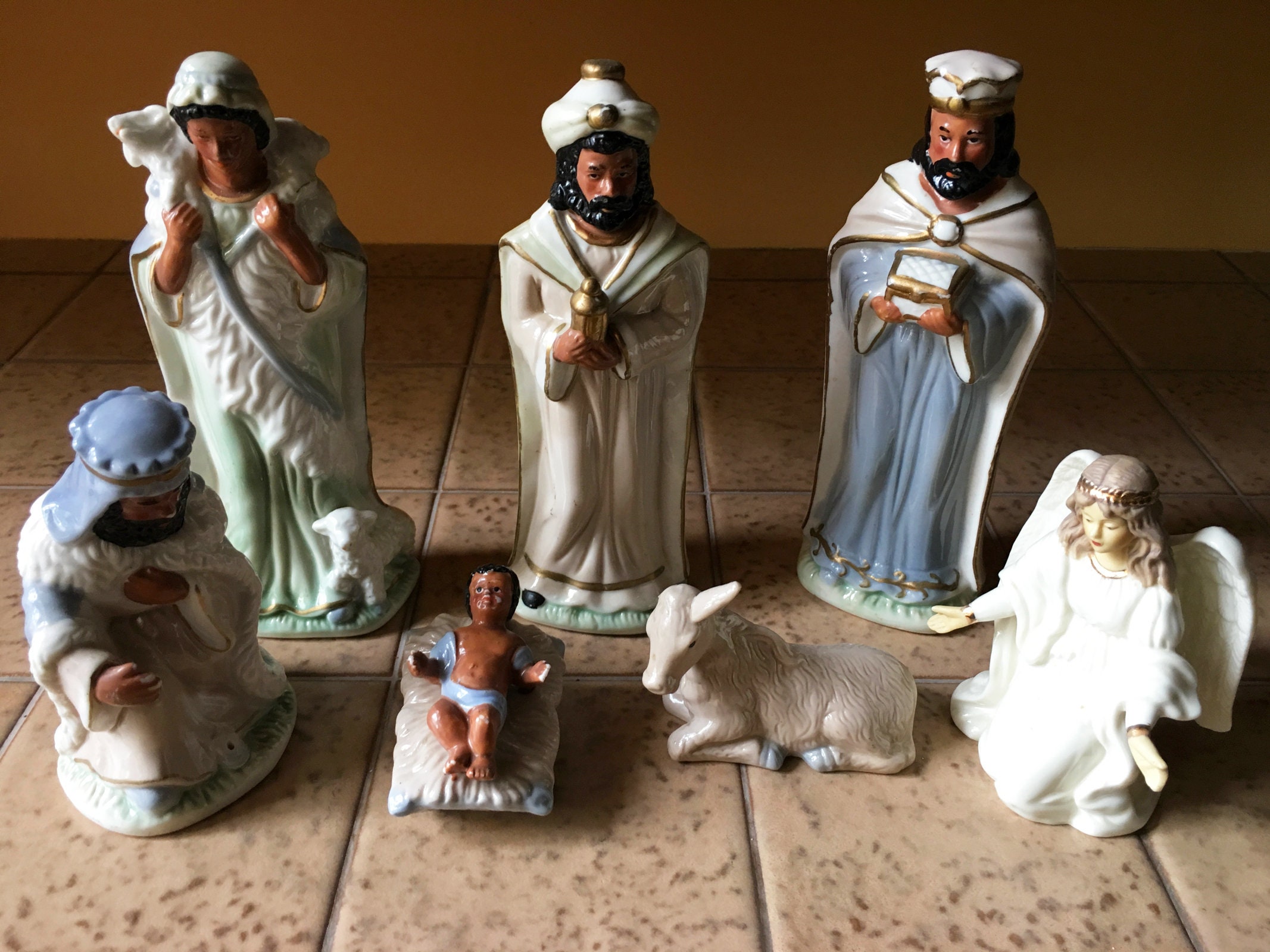 Vintage Nativity Set Large Nativity Figurines Vintage Etsy