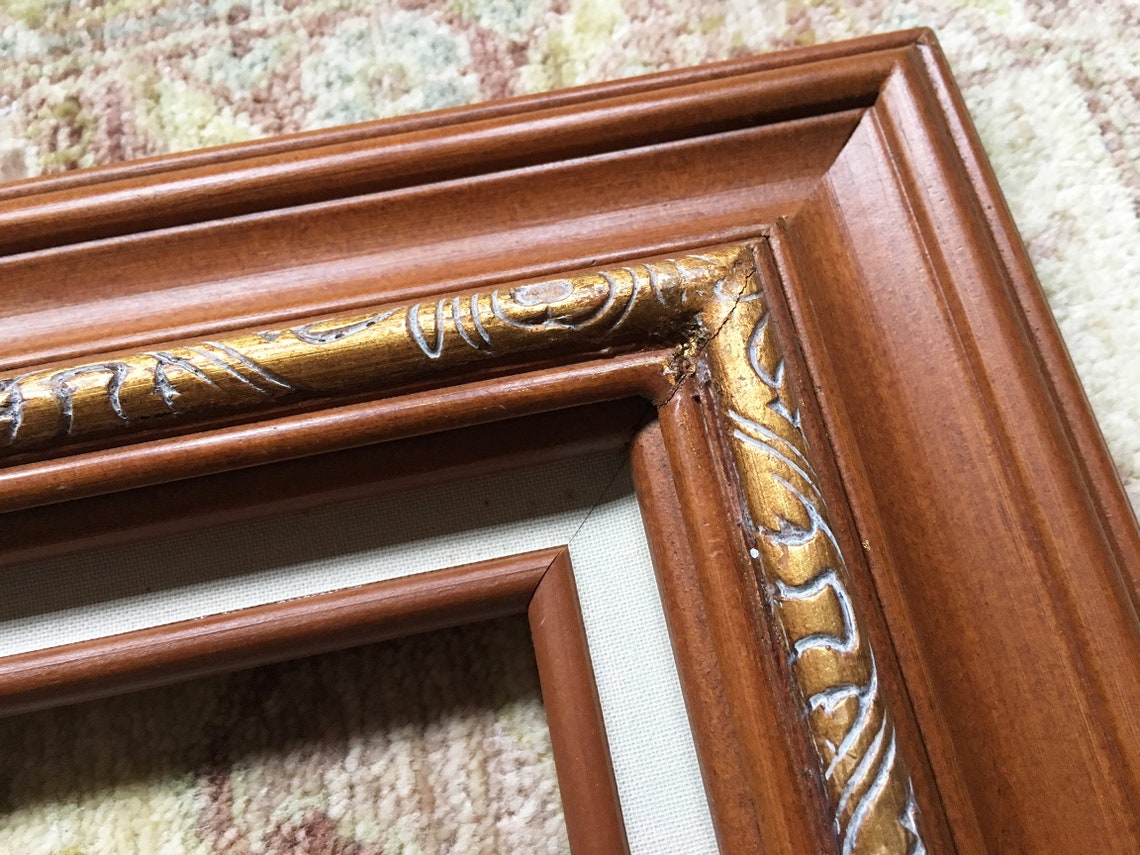 Vintage Frame Wood Picture Frame Vintage Wood Frame Wall Frame Etsy