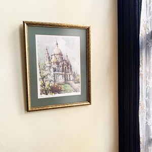 Arte de París Lámina de París Acuarela de París Arte vintage Regalos de París Arte francés Lámina vintage Arte enmarcado Láminas de Francia Place de la Concorde imagen 5